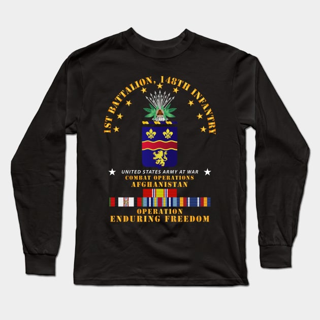 1st Bn 148th Infantry - Cbt Opns - OEF w AFGHAN SVC Long Sleeve T-Shirt by twix123844